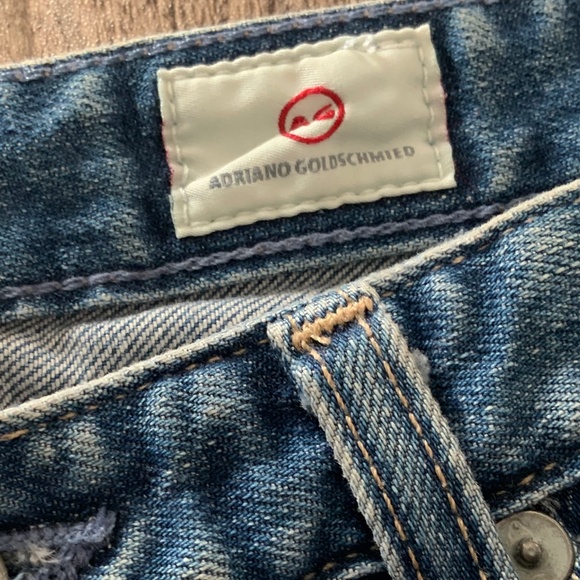 AG Stevie Embroidered Cuff Mid Rise Slim Fit Straight Jeans SZ 27 - Picture 8 of 14